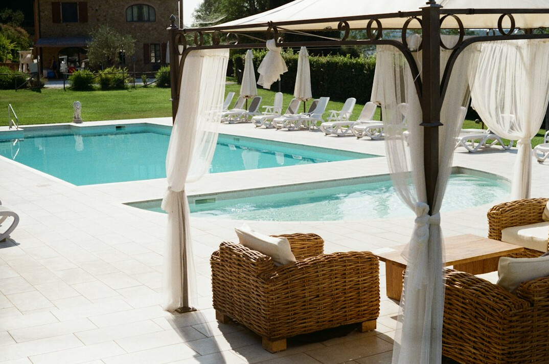 luxury poolside terrace